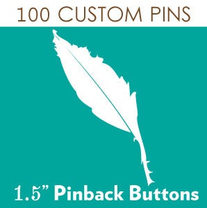 Image of 100 Custom Pinback Buttons