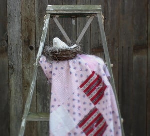 Image of "All Girl" Crib Size Home Made Quilt