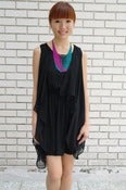 Image of Leona Layered Black Dress