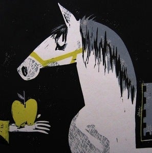 Image of Yellow Apple, Horse Print