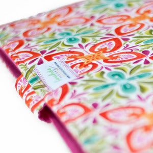 Image of MacBook Computer Case with Pocket: 11 13 14 15 17 18 Inch: Stonecrop Bloom Floral