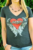 Image of  Heart & Wings Women's Fit, V-Neck Shirts
