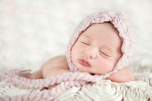 Image of Madison Pixie Bonnet in Blush Heather