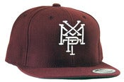 Image of Stacked Logo Snap Back - Maroon
