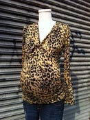 Image of Lilac Maternity Elyse Cheetah Print Top