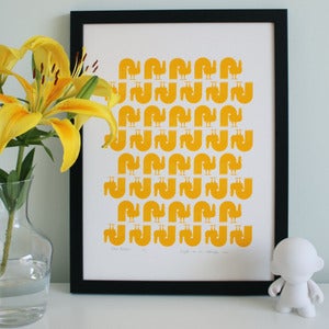 Image of Mini RETRO ROOSTERS limited edition print - various colours