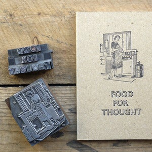 Image of Letterpress Retro Notebook. Food for thought