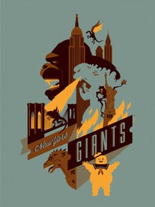 Image of ny giants : AP screenprint