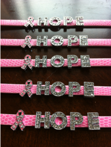 Image of "Hope" for a Cure Bracelet
