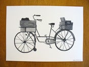 Image of Post Bike print by Nigel Peake