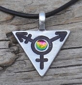 Image of Rainbow Crystal Gender necklace