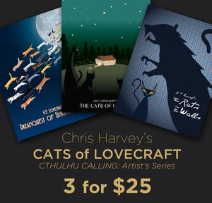 Image of Chris Harvey's - Cats of Lovecraft Art Bundle