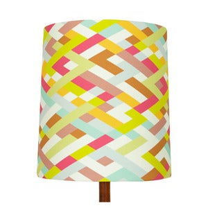 Image of Lattice Print Lamp Shade, Waimea