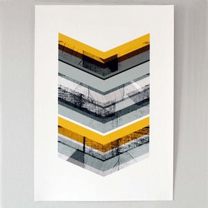 Image of Yellow & Grey Chevron