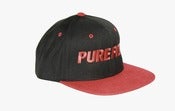 Image of PUREFILTH Logo Snapback Cap in Black/Red
