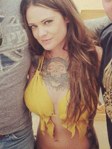 Image of Leather Deerskin Bikini Top