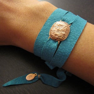 Image of Loksi Leather Wrap Bracelet
