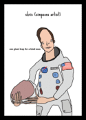 Image of Neil Armstrongs is the man in the moon
