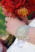 Image of ADELE-Beaded Rose Cuff/headband