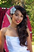 Image of FLEUR-Silk Dupioni and Crystal Hair Fascinator