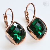 Image of Faceted Crystal Drop Earrings