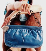 Image of Vintage Leather Heart Chain Purse