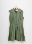 Image of Green Mini dress with Vintage pockets in the back