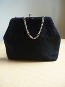 Image of black beaded evening handbag