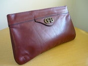 Image of Aigner red-brown leather clutch