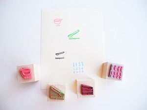 Image of The Recipe Writing Rubber Stamp Set 