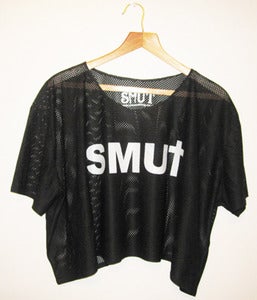 Image of SMU† mesh loose cropped top.