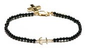 Image of ARIEL BRACELET - BLACK AGATE/GOLD