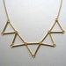 Image of Geometric Triangle Collar Necklace, SA439 Gold