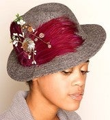 Image of "Francoise" Vintage Fedora Feather Hat