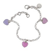 Image of Delightfully Dotty Heart Charm Bracelet