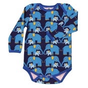 Image of blue elephants bodyvest, by Småfolk (0-3m only)