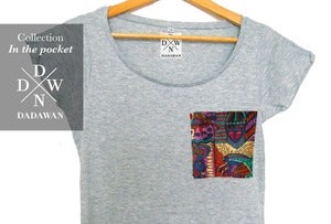 Image of T-shirt femme poche Nubia