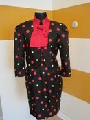 Image of Polka Dot Puff Sleeve Suit