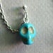 Image of  Single Howlite Turquoise Skull Chain with Earring Cuff