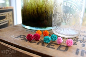 Image of Camellia Flower Earrings