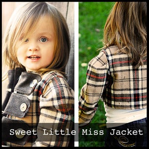 Image of Sweet Little Miss Jacket Pattern sizes 6M-6Y
