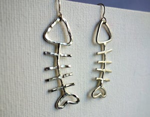 Image of Fish Sticks- Sterling Silver Fish Earrings