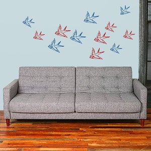 Image of FLOCK OF SPARROWS WALL DECAL SET