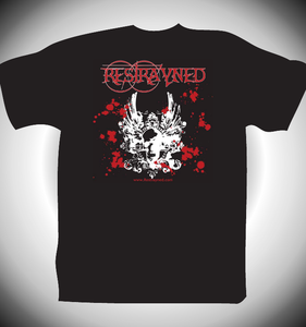 Image of Restrayned - Skull & Wings Logo T-Shirt