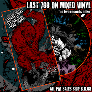 Image of REPRESENT, PLEDGE, THE WAR SPLIT 7 INCH ON MIXED VINYL