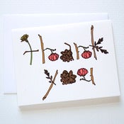 Image of Natural Lettering Thank You Card