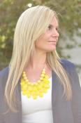 Image of Yellow J. Crew Inspired Droplet Necklace and Earring set