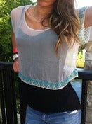 Image of chan luu sheer crop shirt