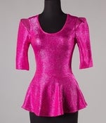 Image of Metallic peplum Top
