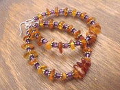 Image of Gypsy Cowgirl Hoop Earrings | Baltic Amber, Amethyst, Sterling Silver